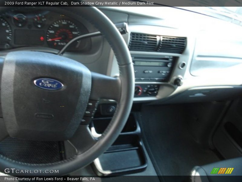 Dark Shadow Grey Metallic / Medium Dark Flint 2009 Ford Ranger XLT Regular Cab