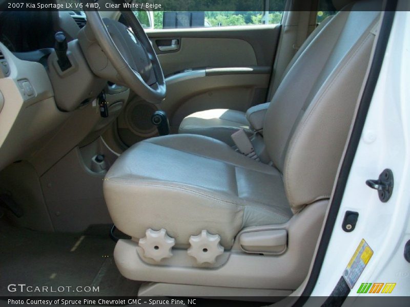 Clear White / Beige 2007 Kia Sportage LX V6 4WD