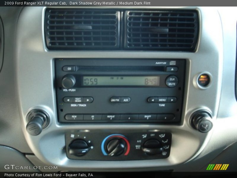 Dark Shadow Grey Metallic / Medium Dark Flint 2009 Ford Ranger XLT Regular Cab