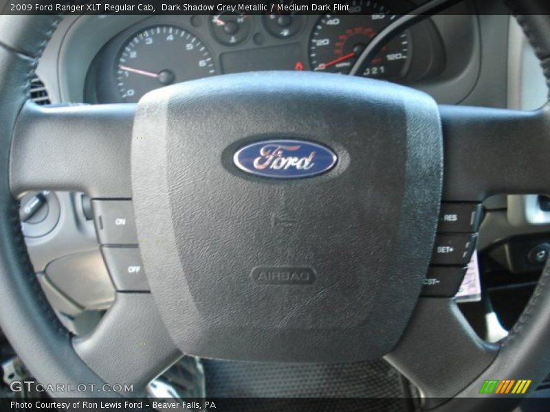 Dark Shadow Grey Metallic / Medium Dark Flint 2009 Ford Ranger XLT Regular Cab