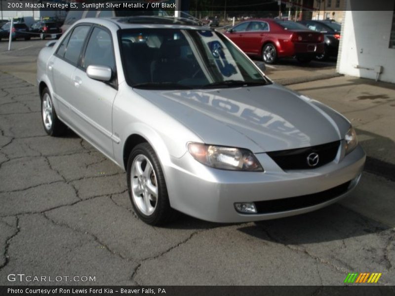 Sunlight Silver Metallic / Off Black 2002 Mazda Protege ES