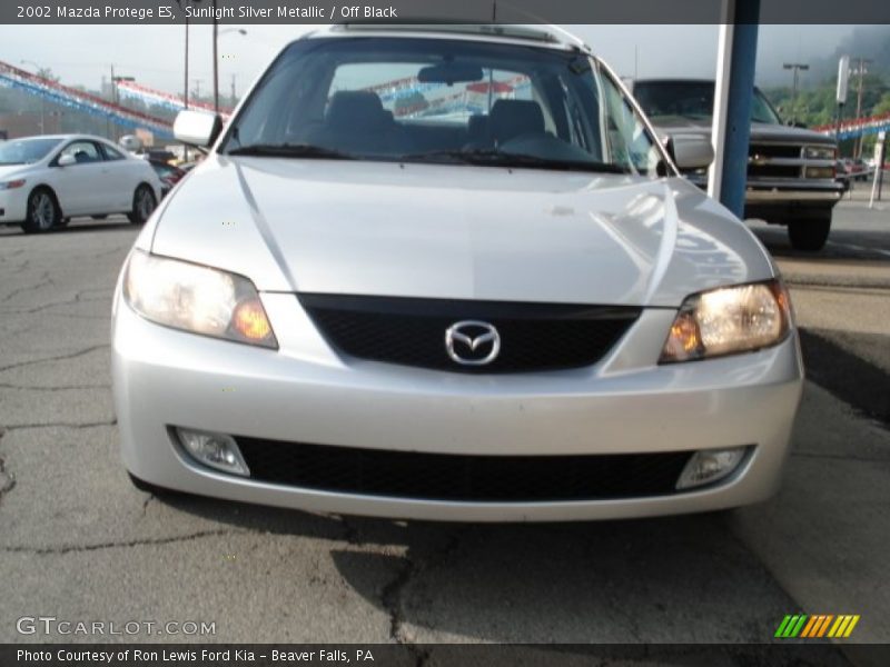 Sunlight Silver Metallic / Off Black 2002 Mazda Protege ES