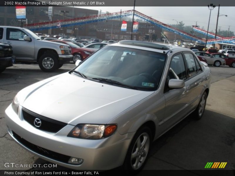 Sunlight Silver Metallic / Off Black 2002 Mazda Protege ES