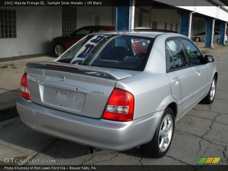 Sunlight Silver Metallic / Off Black 2002 Mazda Protege ES