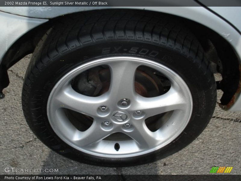 Sunlight Silver Metallic / Off Black 2002 Mazda Protege ES