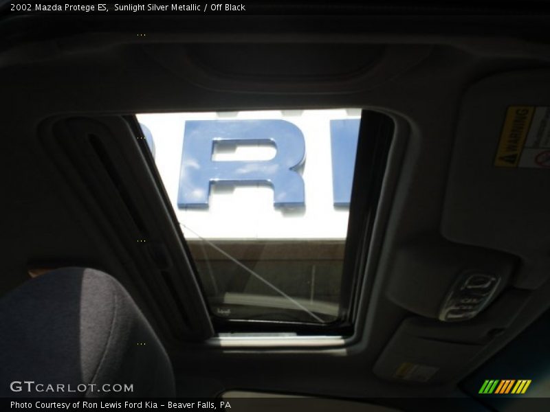 Sunlight Silver Metallic / Off Black 2002 Mazda Protege ES