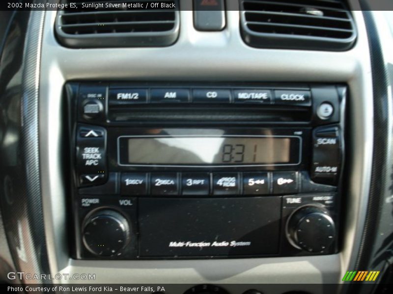 Sunlight Silver Metallic / Off Black 2002 Mazda Protege ES