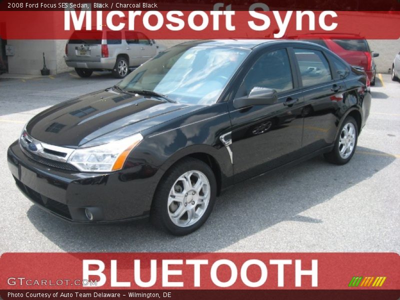 Black / Charcoal Black 2008 Ford Focus SES Sedan
