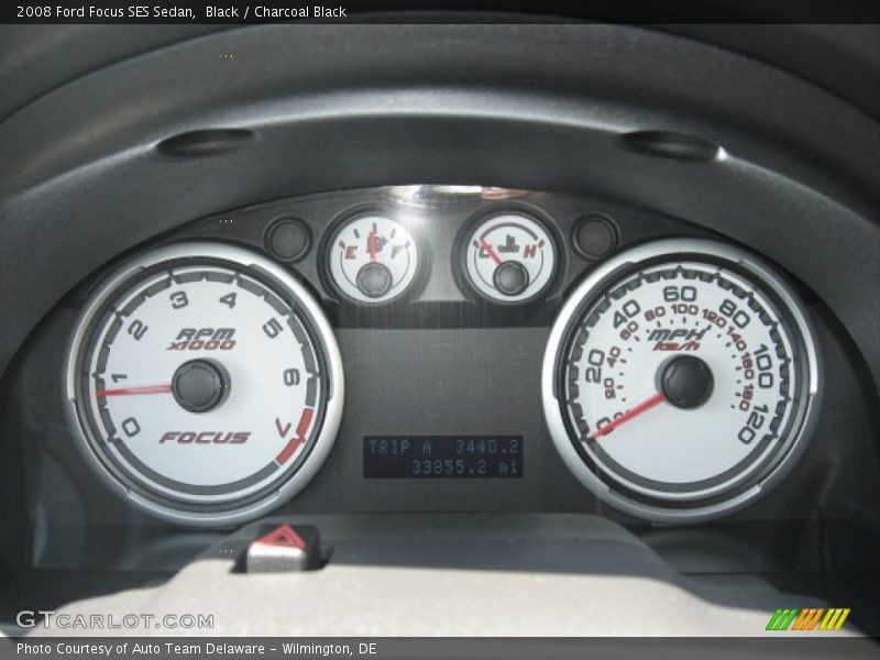 Black / Charcoal Black 2008 Ford Focus SES Sedan