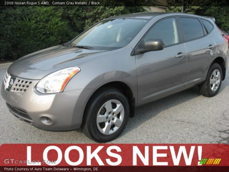 Gotham Gray Metallic / Black 2008 Nissan Rogue S AWD