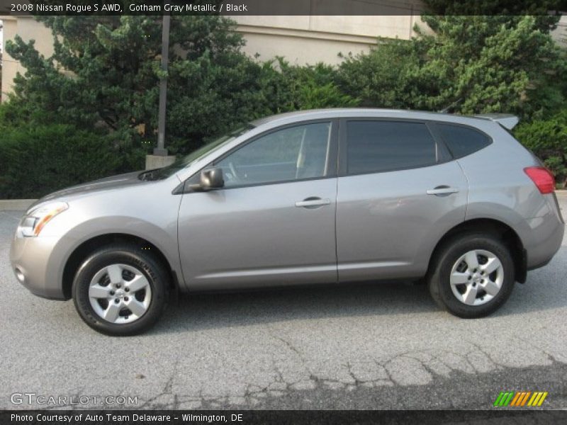 Gotham Gray Metallic / Black 2008 Nissan Rogue S AWD