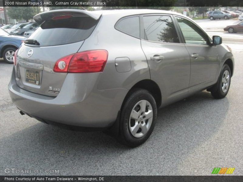 Gotham Gray Metallic / Black 2008 Nissan Rogue S AWD