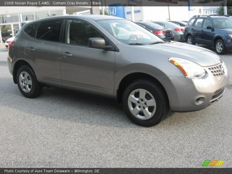 Gotham Gray Metallic / Black 2008 Nissan Rogue S AWD