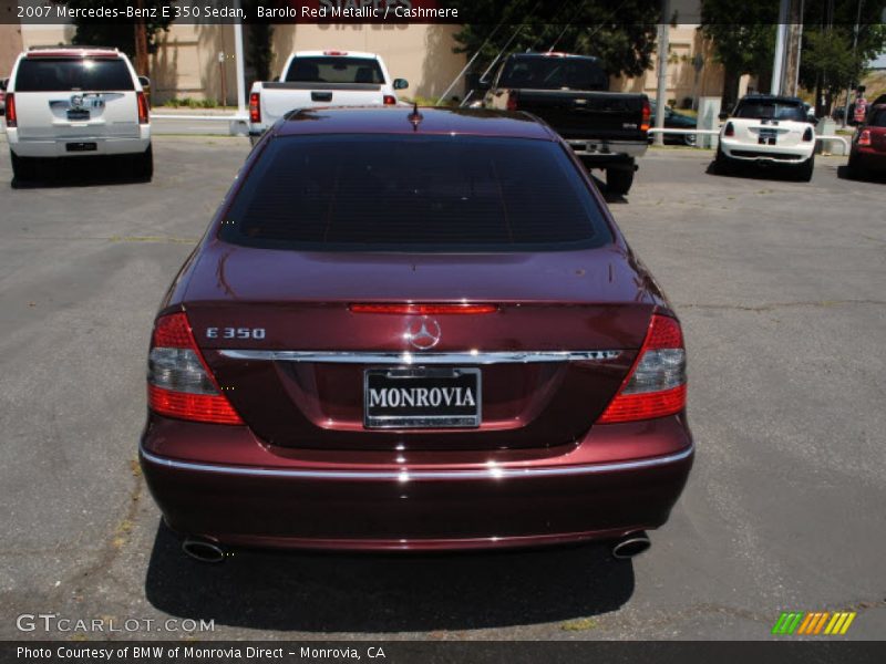 Barolo Red Metallic / Cashmere 2007 Mercedes-Benz E 350 Sedan