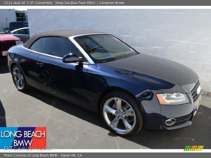 Deep Sea Blue Pearl Effect / Cinnamon Brown 2011 Audi A5 2.0T Convertible