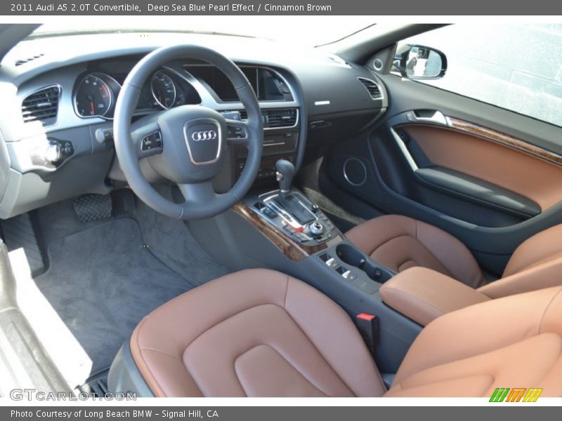 Deep Sea Blue Pearl Effect / Cinnamon Brown 2011 Audi A5 2.0T Convertible