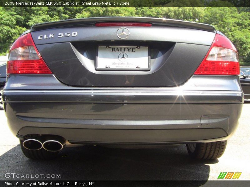 Steel Grey Metallic / Stone 2008 Mercedes-Benz CLK 550 Cabriolet