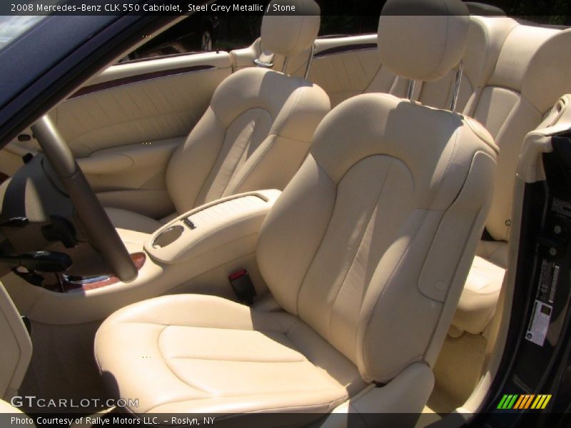 Steel Grey Metallic / Stone 2008 Mercedes-Benz CLK 550 Cabriolet