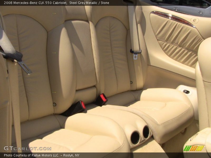 Steel Grey Metallic / Stone 2008 Mercedes-Benz CLK 550 Cabriolet
