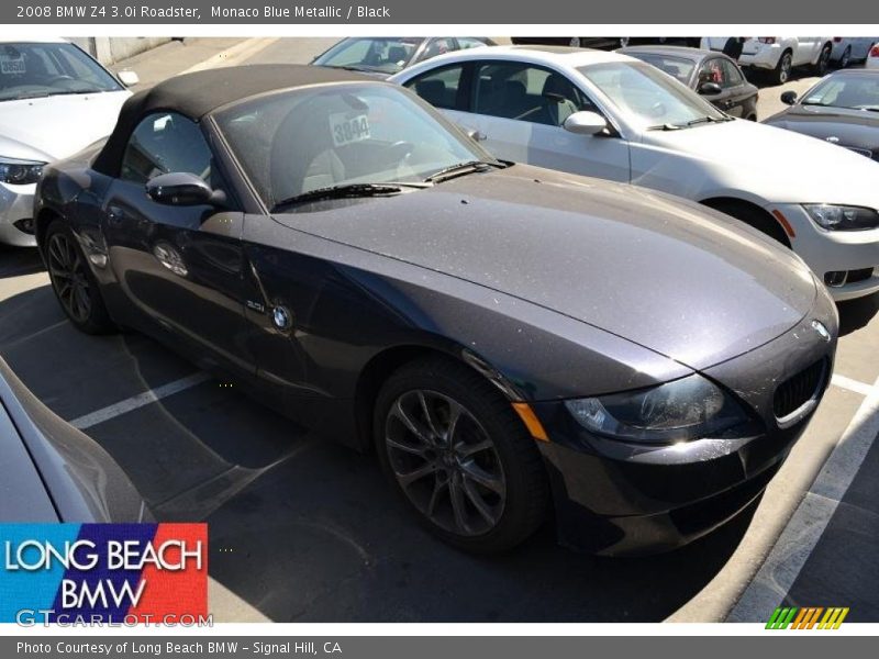 Monaco Blue Metallic / Black 2008 BMW Z4 3.0i Roadster