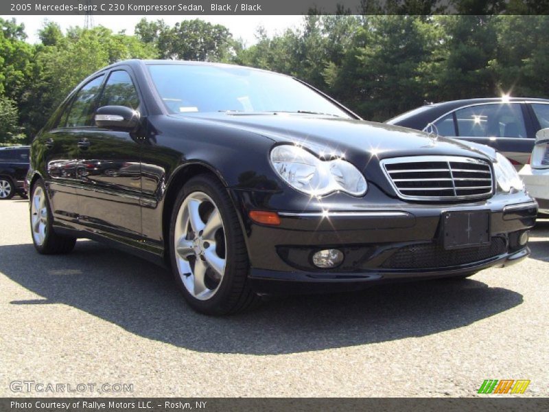 Black / Black 2005 Mercedes-Benz C 230 Kompressor Sedan