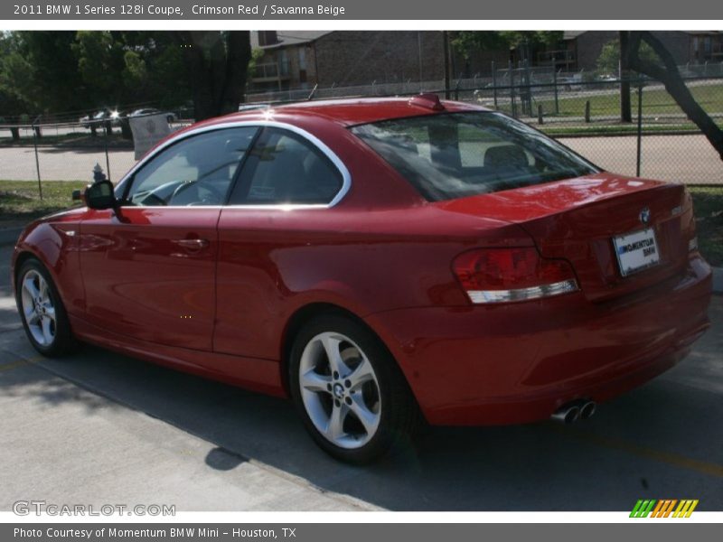 Crimson Red / Savanna Beige 2011 BMW 1 Series 128i Coupe