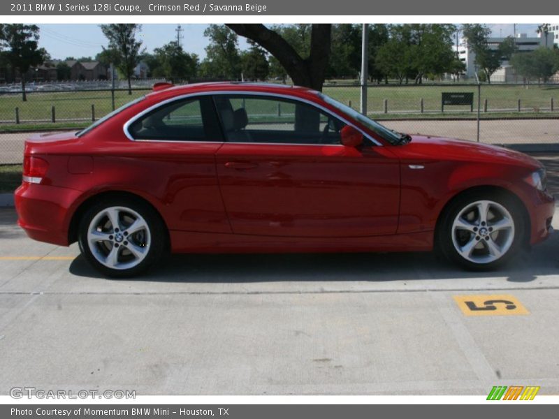 Crimson Red / Savanna Beige 2011 BMW 1 Series 128i Coupe