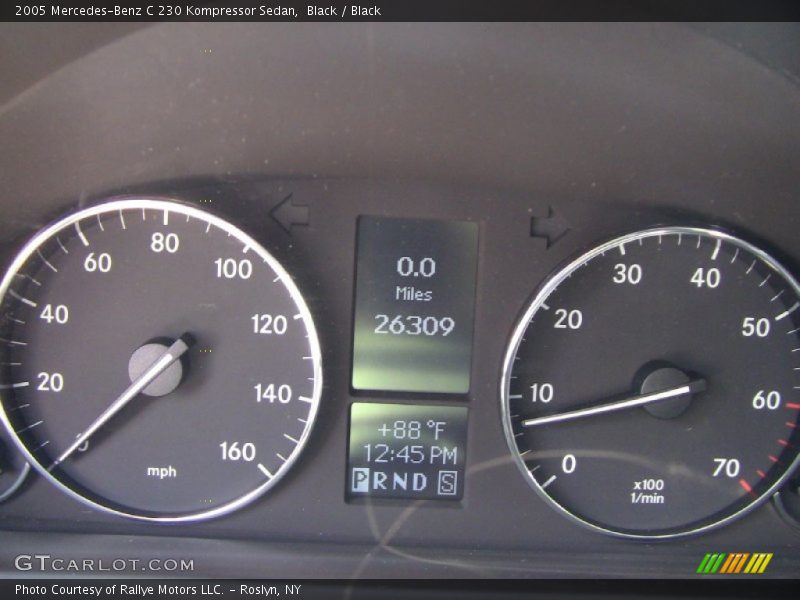 Black / Black 2005 Mercedes-Benz C 230 Kompressor Sedan