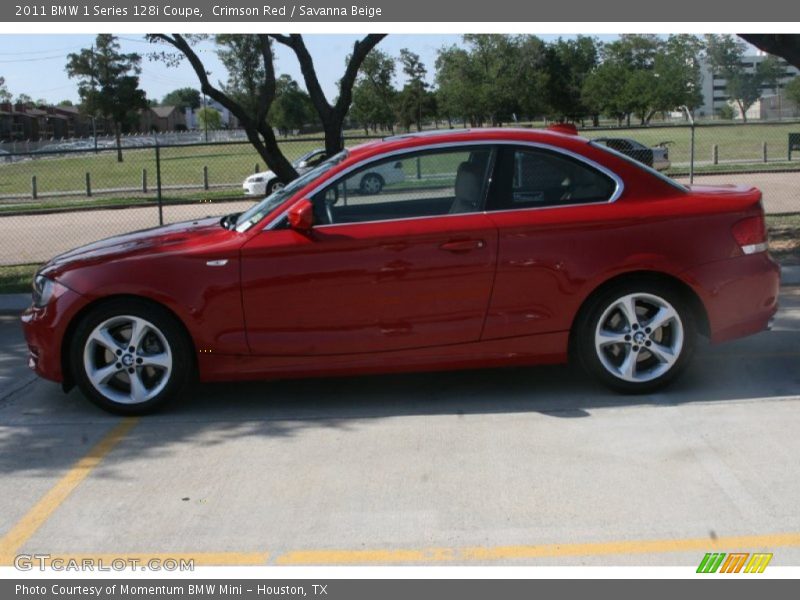 Crimson Red / Savanna Beige 2011 BMW 1 Series 128i Coupe