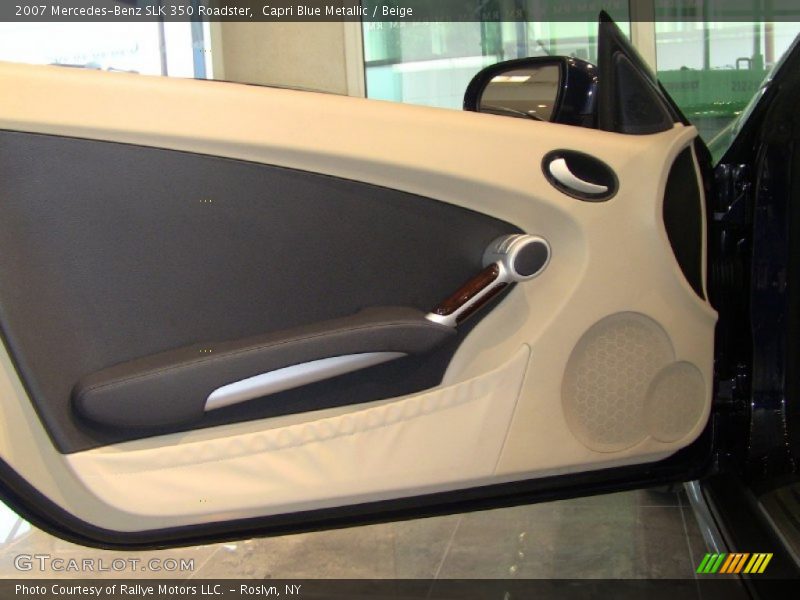 Capri Blue Metallic / Beige 2007 Mercedes-Benz SLK 350 Roadster