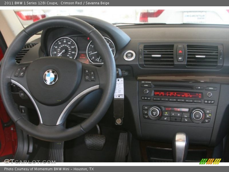 Crimson Red / Savanna Beige 2011 BMW 1 Series 128i Coupe
