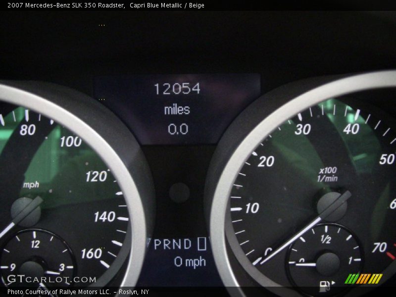 Capri Blue Metallic / Beige 2007 Mercedes-Benz SLK 350 Roadster