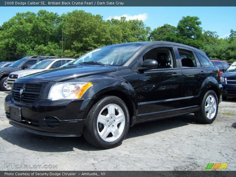 Brilliant Black Crystal Pearl / Dark Slate Gray 2008 Dodge Caliber SE