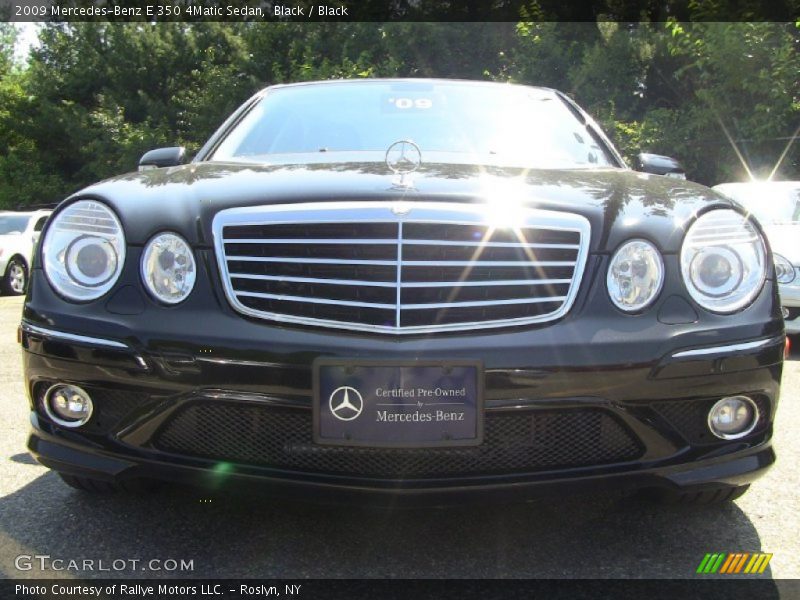 Black / Black 2009 Mercedes-Benz E 350 4Matic Sedan