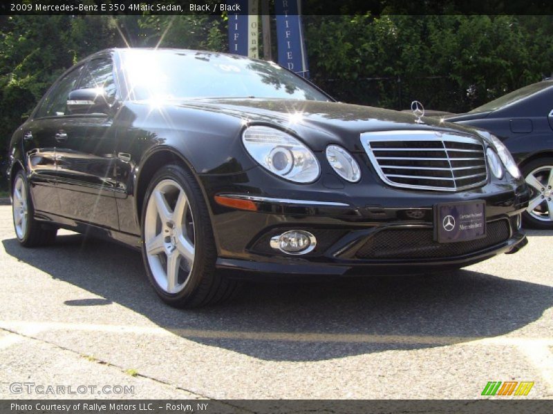 Black / Black 2009 Mercedes-Benz E 350 4Matic Sedan