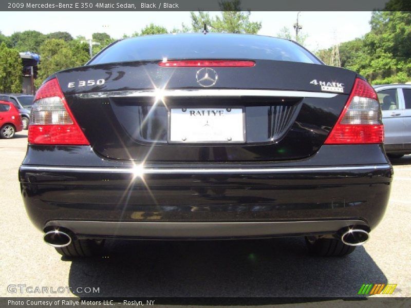 Black / Black 2009 Mercedes-Benz E 350 4Matic Sedan