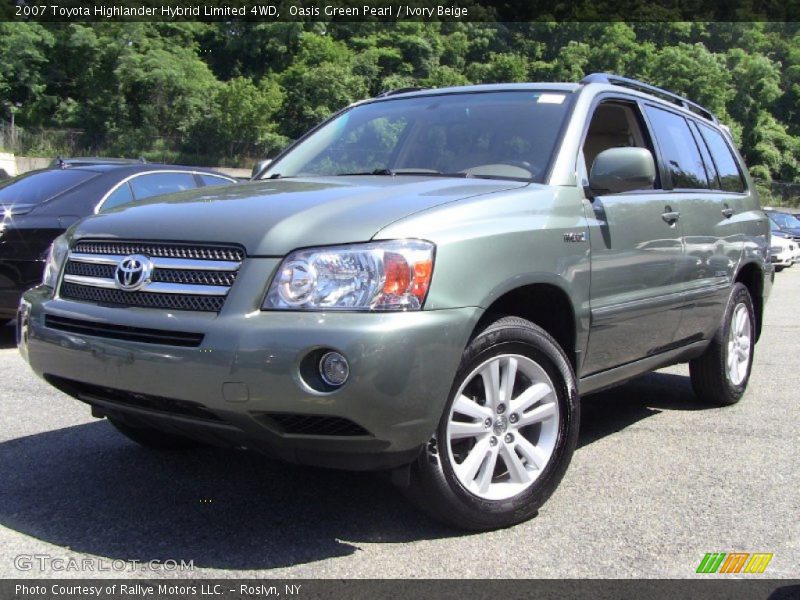 Oasis Green Pearl / Ivory Beige 2007 Toyota Highlander Hybrid Limited 4WD