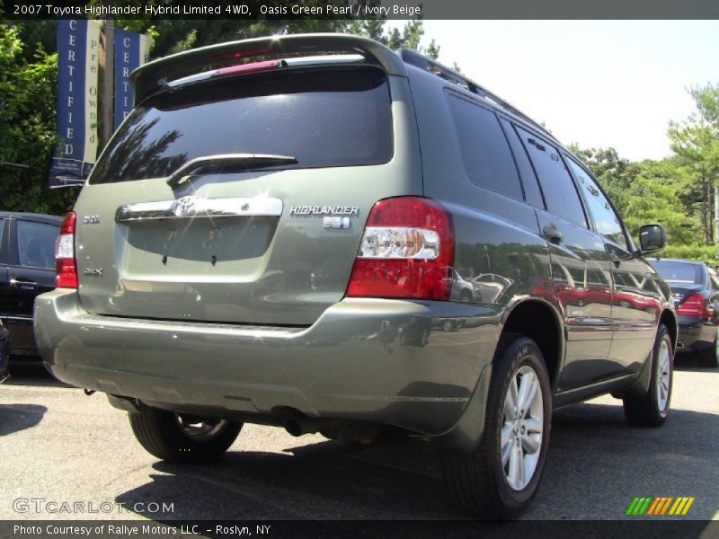 Oasis Green Pearl / Ivory Beige 2007 Toyota Highlander Hybrid Limited 4WD