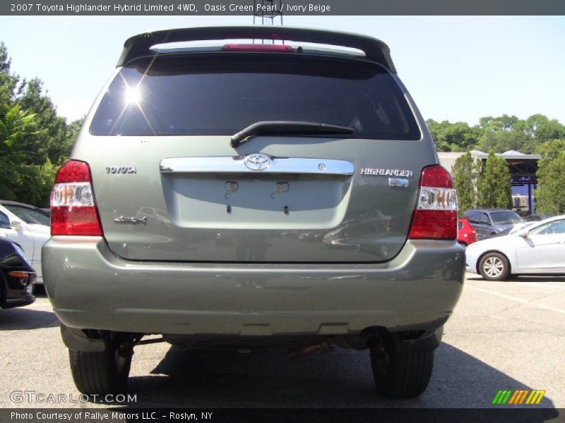 Oasis Green Pearl / Ivory Beige 2007 Toyota Highlander Hybrid Limited 4WD