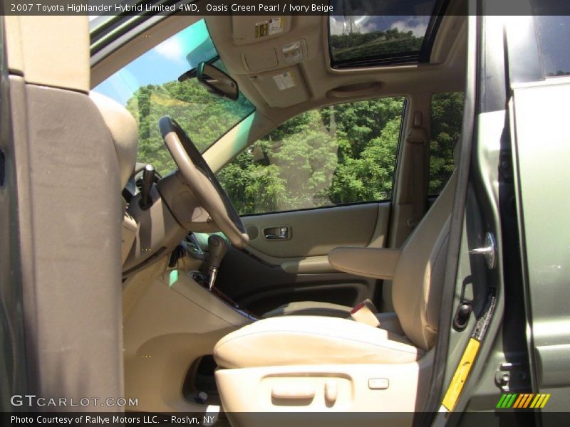 Oasis Green Pearl / Ivory Beige 2007 Toyota Highlander Hybrid Limited 4WD