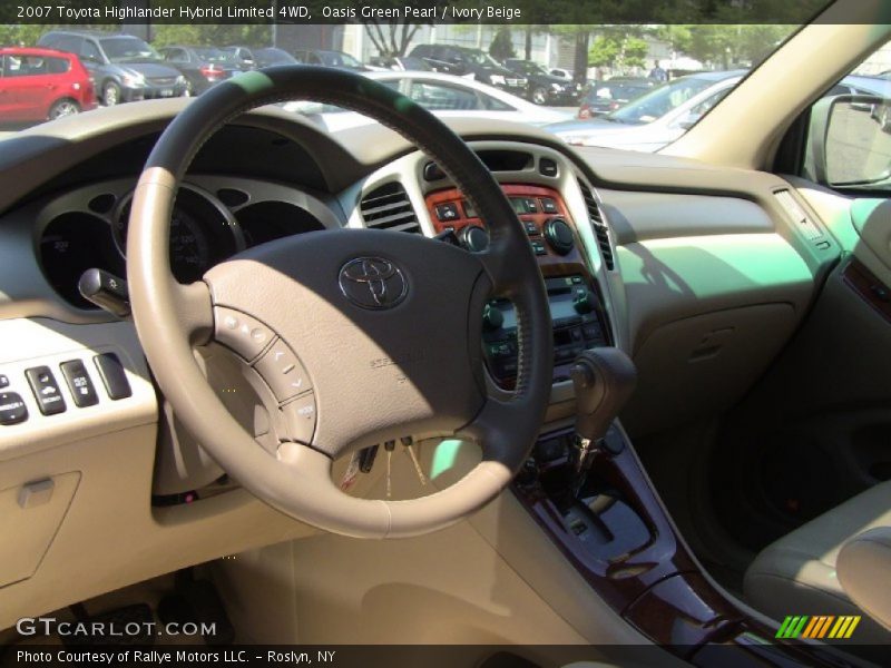Oasis Green Pearl / Ivory Beige 2007 Toyota Highlander Hybrid Limited 4WD