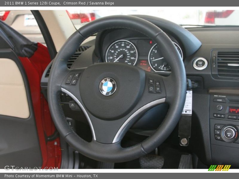 Crimson Red / Savanna Beige 2011 BMW 1 Series 128i Coupe