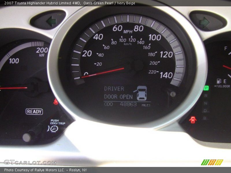 Oasis Green Pearl / Ivory Beige 2007 Toyota Highlander Hybrid Limited 4WD