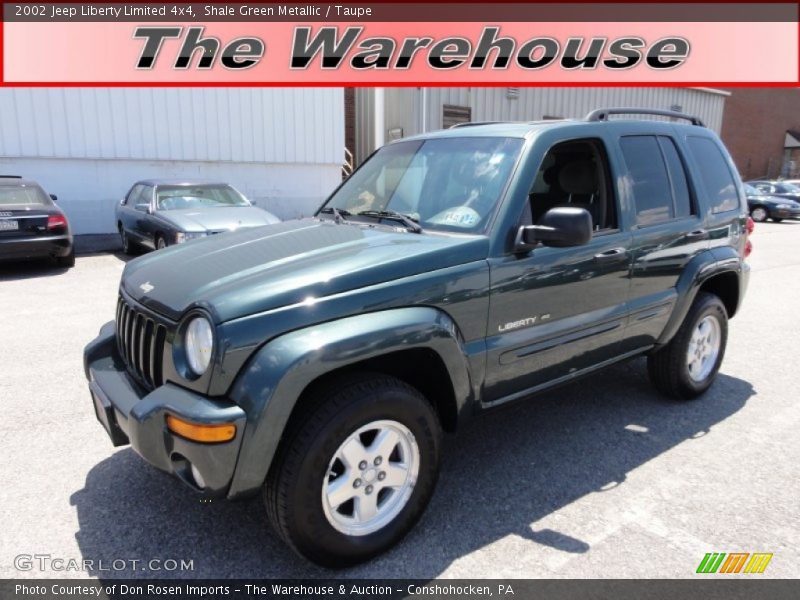 Shale Green Metallic / Taupe 2002 Jeep Liberty Limited 4x4