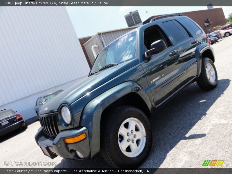 Shale Green Metallic / Taupe 2002 Jeep Liberty Limited 4x4