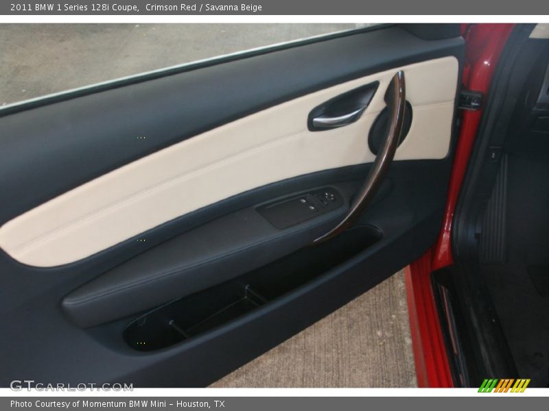 Crimson Red / Savanna Beige 2011 BMW 1 Series 128i Coupe