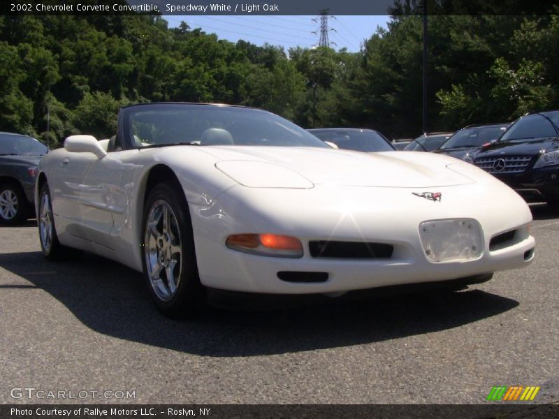 Speedway White / Light Oak 2002 Chevrolet Corvette Convertible