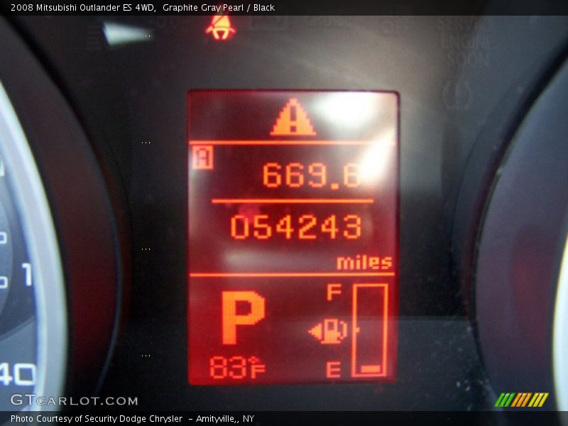 Graphite Gray Pearl / Black 2008 Mitsubishi Outlander ES 4WD