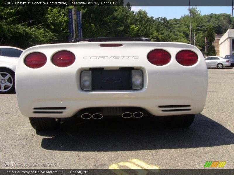 Speedway White / Light Oak 2002 Chevrolet Corvette Convertible