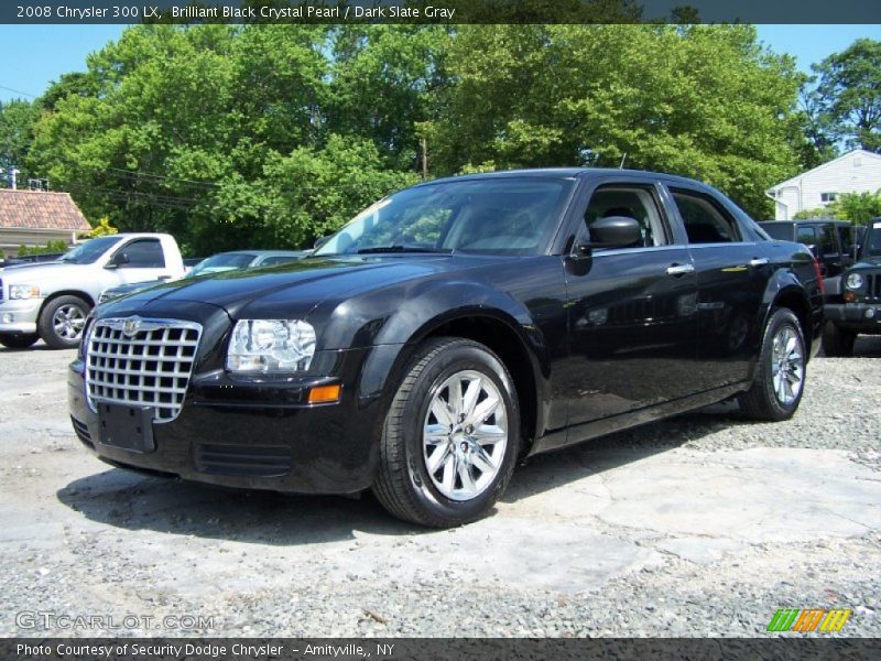 Brilliant Black Crystal Pearl / Dark Slate Gray 2008 Chrysler 300 LX